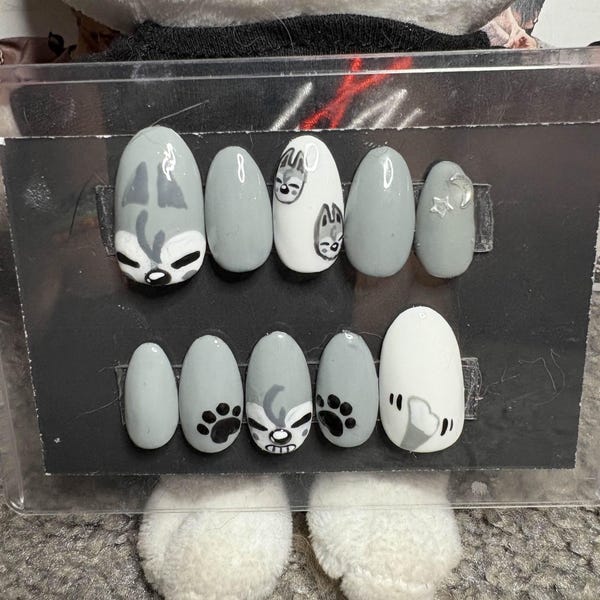 Stray Kids Bang Chan Skzoo Wolfchan Custom Handmade Press on Nails
