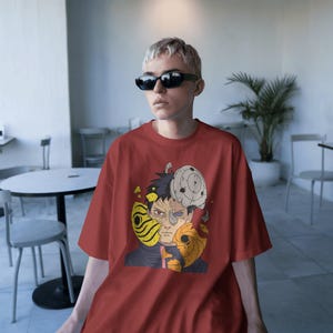 Uchiha Obito Tshirt | Tobi Masked Akatsuki Tee | Naruto Anime Tshirt