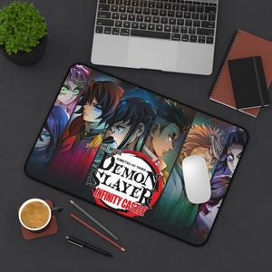 Demon Slayer Infinity Castle Desk Mat | Anime Mouse Pad, Gamer Gift, Office Decor, Stylish Workspace, Collectible Merch