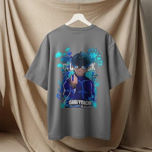 Isagi Yoichi T-Shirt | Blue Lock Anime Tee | Oversized Striker Shirt | Ego Soccer Streetwear