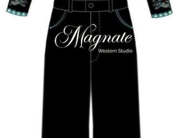 Customized Women 2 Pc Western Cowgirl Cactus Embroidered Suit Fringe Jacket Bell Bottom Pants Set Rodeo Fringe Outfit Cowgirl Wedding Outfit