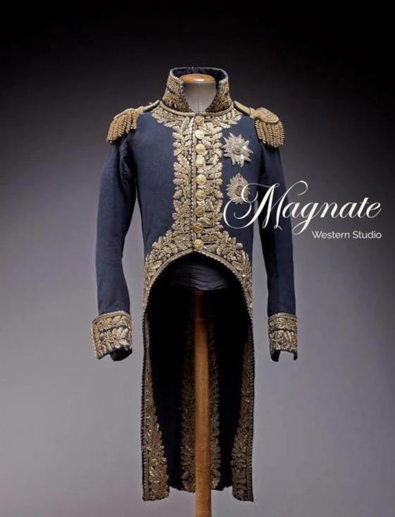 Napoleonic Colbacks Napoleonic Era French Diplomatic Coat Blue Gold Embroidered Military ...