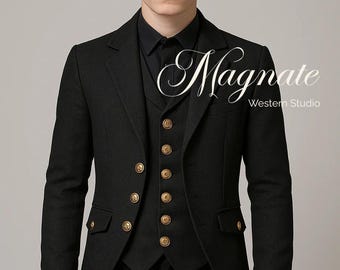 Customised Men Victorian Tailcoat Tuxedo Gothic Steampunk Formal Frock Coat Baroque Theatrical Tailcoat French nobleman Venetian Renaissance