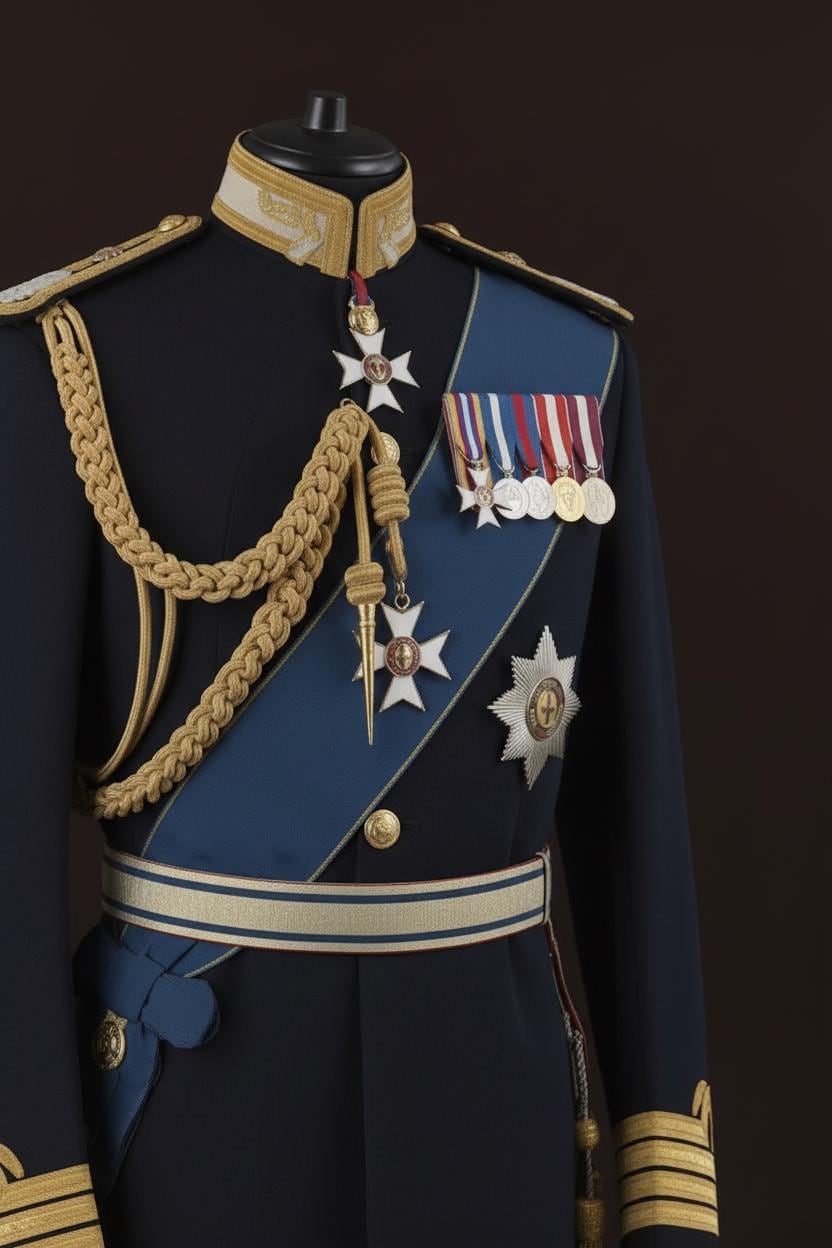 Royal Ceremonial Military Dress Uniform | Navy Parade Formal Suit With Sash & Gold Trim - Etsy Israel Royal Ceremonial Military Dress Uniform | Navy Parade Formal Suit With Sash & Gold Trim - Etsy Israel