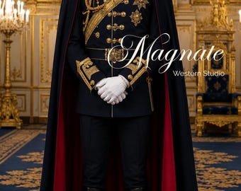Luxury Bespoke Royal Military Uniform | Custom British Royal Inspired Ceremonial Suit | Handmade Aristocratic Formal Attire for Men