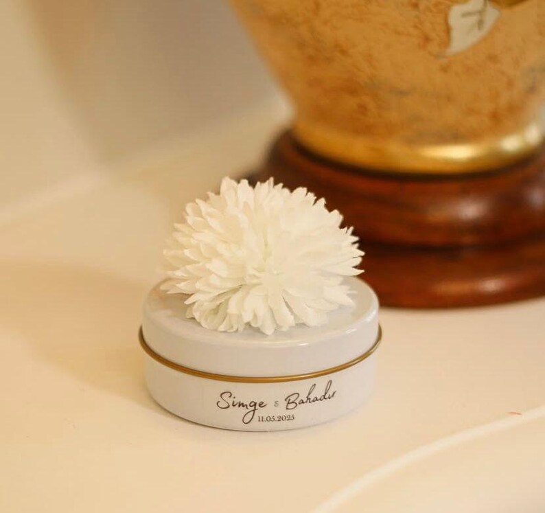 Round Flower Reed Diffuser Wedding Favor | Personalized Scented Gift ...