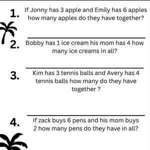 Easy word problems for kids