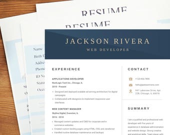 Modern Web Developer Resume Template