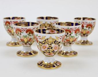 Imari Egg Cups, Set of 6, Royal Crown Derby, Old Imari, Collectible China, Elegant Wedding Gift, Made in England, Vintage China & Ceramics