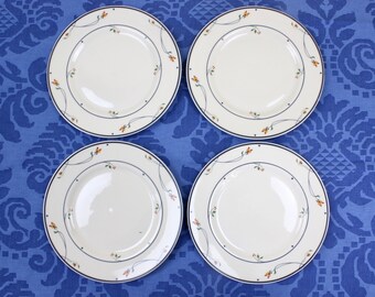 Gorham Set of 4 Salad/Dessert Plates, Vintage Gorham Ariana Town and Country Collection, Elegant Dining,8.5" Dia., c1980s, Vintage China