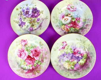  LIMOGES プレート　5枚セット リモージュ 皿 プレート 5枚 LIMOGES CASTEL ケーキ皿 金彩 コバルト