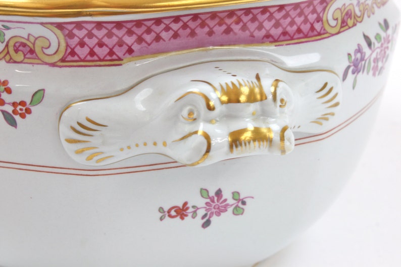 English Soup Tureen, Holiday Tureen, Large Size Serving Tureen, Fine Porcelain Tureen, Spode of England, c1960s, Vintage China & Ceramics image 4