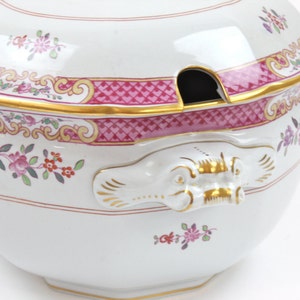 English Soup Tureen, Holiday Tureen, Large Size Serving Tureen, Fine Porcelain Tureen, Spode of England, c1960s, Vintage China & Ceramics image 7