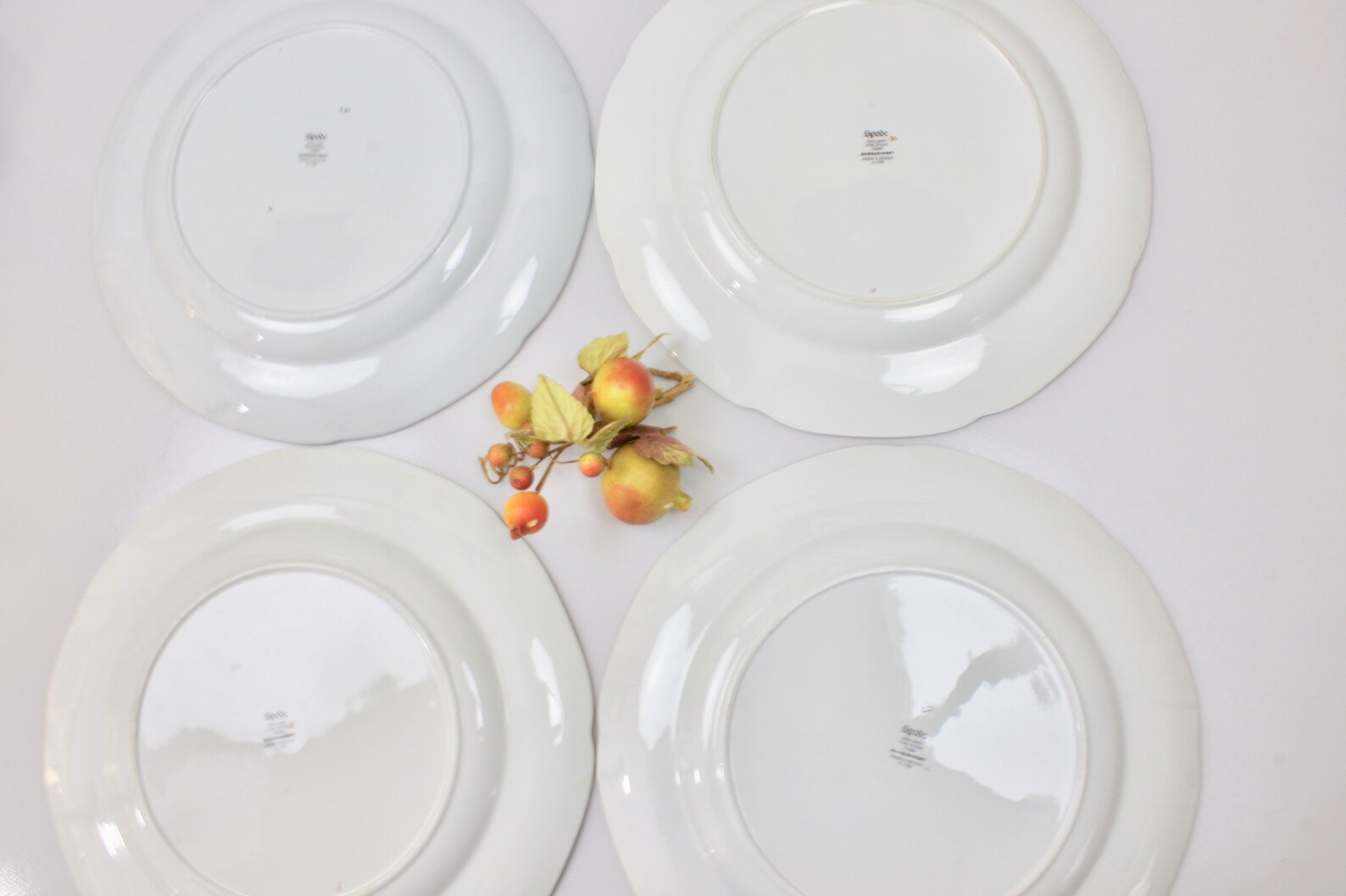 Dinner Plates Set of 4 Newburyport Red Plates Copeland Etsy