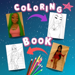 Beautiful Black Women Coloring Book | African American Women Coloring Pages | Black Girl Magic | Adult & Teen Coloring Book | Digital Downlo