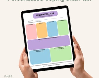 Coping Skills Worksheet: Mental Health, Emotional Regulation (PDF Download)