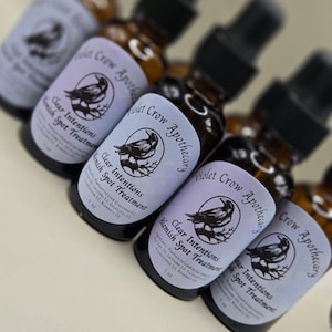 Clear Intentions Blemish Spot Treatment, Herbal Face Oil, Natural Skincare, Apothecary Skin Care, Targeted Spot Oil