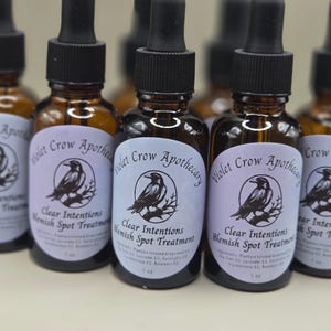 Clear Intentions Blemish Spot Treatment, Herbal Face Oil, Natural Skincare, Apothecary Skin Care, Targeted Spot Oil