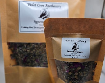 Calming Herbal Blends – Calming Nights or Peppermint Dreams | Relaxing Loose Leaf Tea – 1oz
