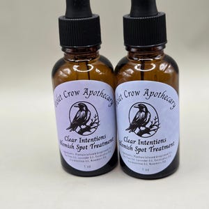 Clear Intentions Blemish Spot Treatment, Herbal Face Oil, Natural Skincare, Apothecary Skin Care, Targeted Spot Oil