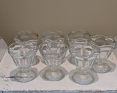 Vintage Mid Century Anchor Hocking Parfait Dessert Glasses Tulip Fluted Pretty Creative For Layering Desserts Children Candy Bar Set of 7