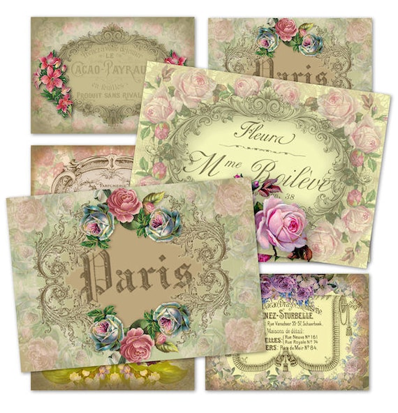 Items similar to Shabby Chic Printable French Labels/Tags/Stickers No2 ...