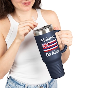 Malama Da Aina Insulated Travel Mug, 40oz | Perfect Gift for Coffee Lovers, Outdoor Adventures, Travel Companion, Summer Picnics, [...]
