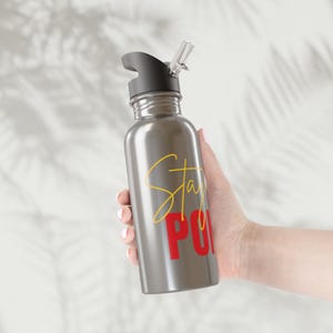 Stay Pono Reusable 20oz Stainless Steel Water Bottle, Insulated Hydration Flask, Sports Drink Container, Eco-Friendly Travel Bottle