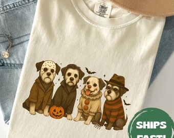 Comfort Colors® Halloween Schnauzer Shirt, Halloween Dog Shirt, Ghost Dog Shirt, Dog Lover Gift,Dog Halloween Shirt,Schnauzer Mama Shirt
