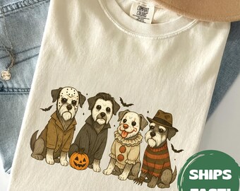 Comfort Colors® Halloween Schnauzer Shirt, Halloween Dog Shirt, Ghost Dog Shirt, Dog Lover Gift,Dog Halloween Shirt,Schnauzer Mama Shirt