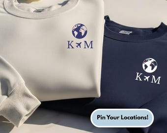 Long Distance Relationship Couple Sweatshirt, Anniversary Gift, Couple Sweatshirts, Valentines Day