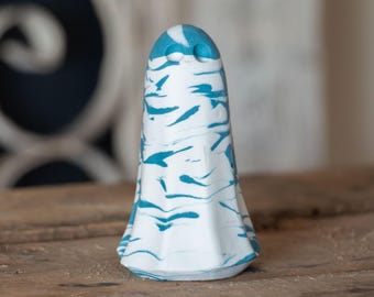 Spectral Ghost Vessel | Nightcurrent | Indigo White Ghost Figurine Boho Altar Decor Handmade Mini Ghost Creepy Cute