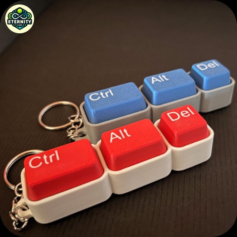 Ctrl Alt Del Clicker Keyring - 3D Printed Fidget Keyring - Etsy