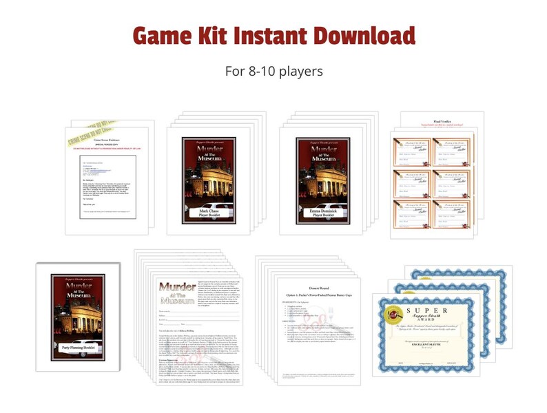 Murder at the Museum Dinner Party Game – Interactive Mystery (PDF Download) image 3