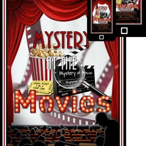 Supper Sleuths Presents - Mystery At The Movies - Mystery Dinner Game PDF Digital Download (will receive download link within 24 hrs)