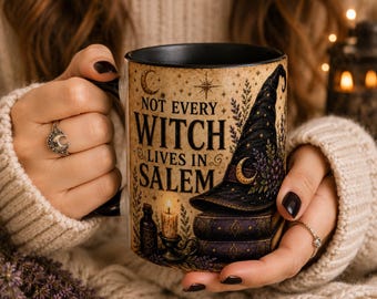 Not Every Witch Lives in Salem Mug 11oz, Witchy Mug, Witchcore Coffee Mug, Cottage Witch Gift, Book Lover Mug, Halloween Gift