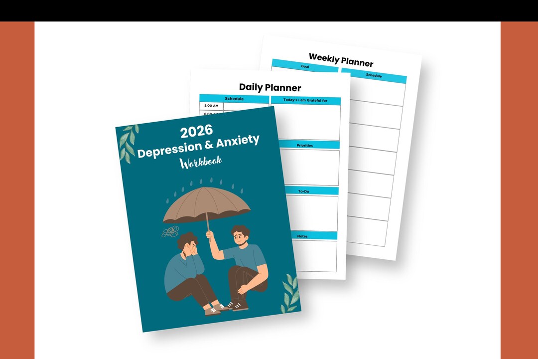 2026 Depression and Anxiety Workbook | Mental Health Guide for Healing ...