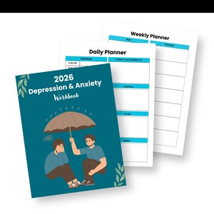 Werkboek depressie en angst 2026 | Werkboek depressie | Gids geestelijke gezondheid | Stemmingstracker | Zelfhulpwerkboek