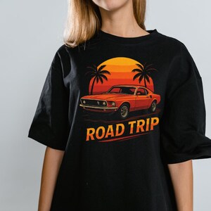 Vintage Ford Mustang T-Shirt: Retro Road Trip Graphic Tee