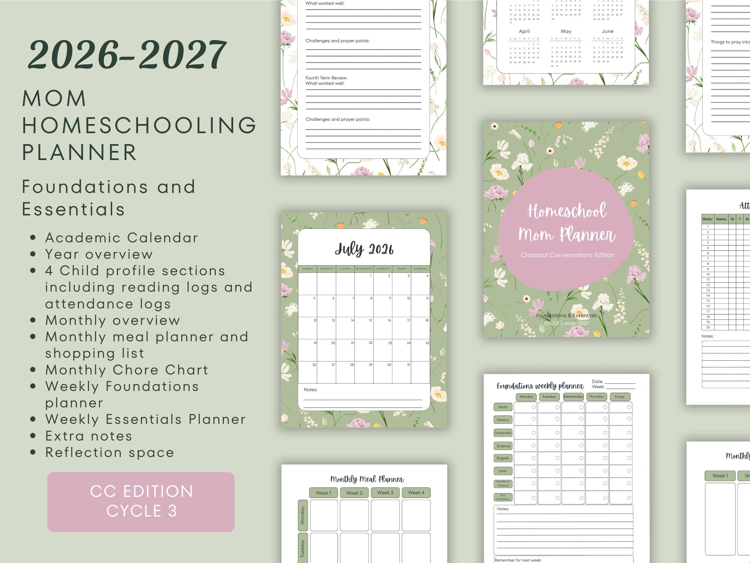 Classical Conversations Mom Homeschool Planner 2026-2027, Foundations ...