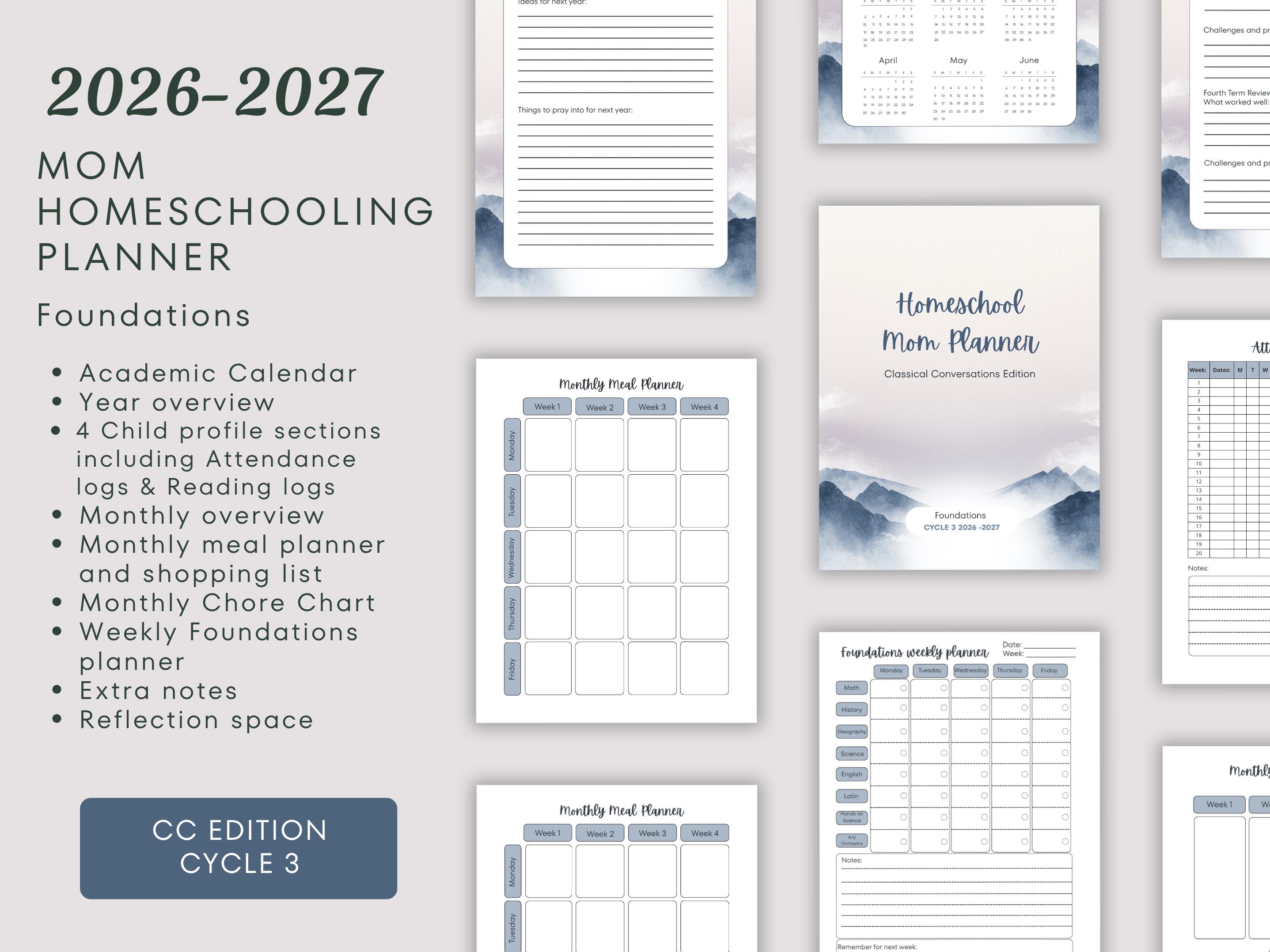 Classical Conversations Mom Homeschool Planner 2026-2027, Foundations ...