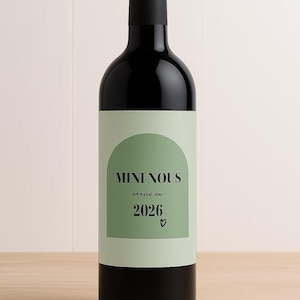Étiquette collant à bouteille de vin personnalisable annonce de grossesse / Personalized wine sticker pregnancy announcement