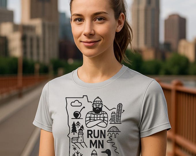 Minnesota Local Running Unisex Tee, Moisture Wicking T-Shirt, Trendy MN Athletic Shirt, Exercise Top, Fitness Apparel