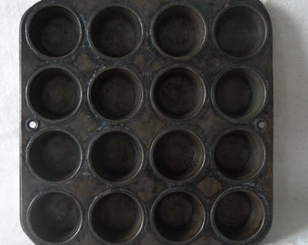 Moule à muffins vintage 16 - Moule à cupcakes - Moule à mini muffins - Moule à cupcake - Décoration de cuisine rustique