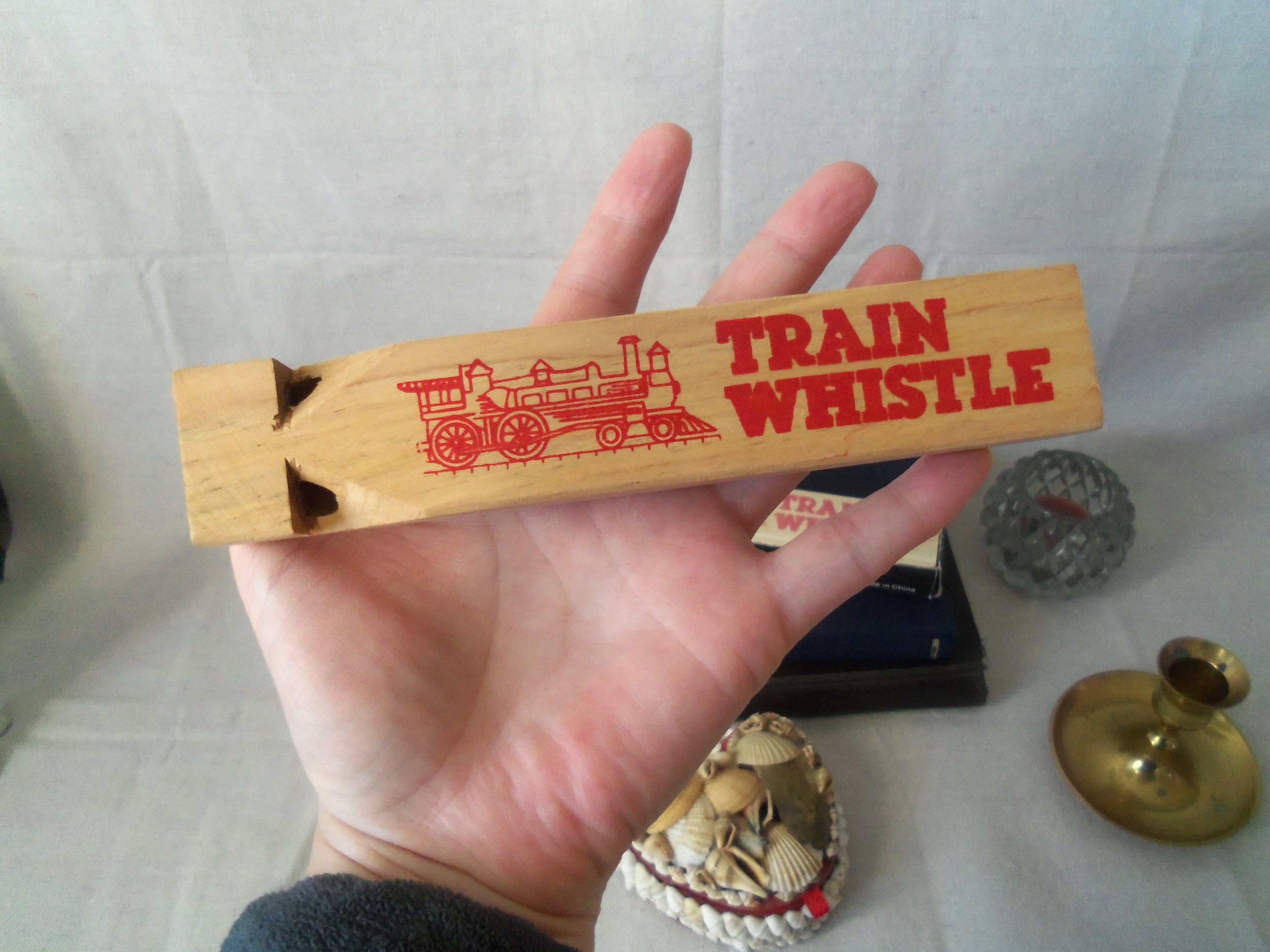Vintage train whistle Wooden train whistle in box Train Etsy