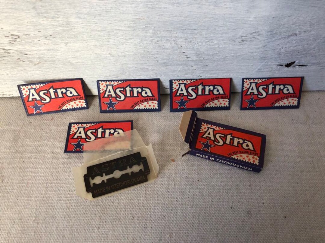 Astra Razor Blades 1960s 5 Blades in Box Made in Czechoslovakia - Etsy