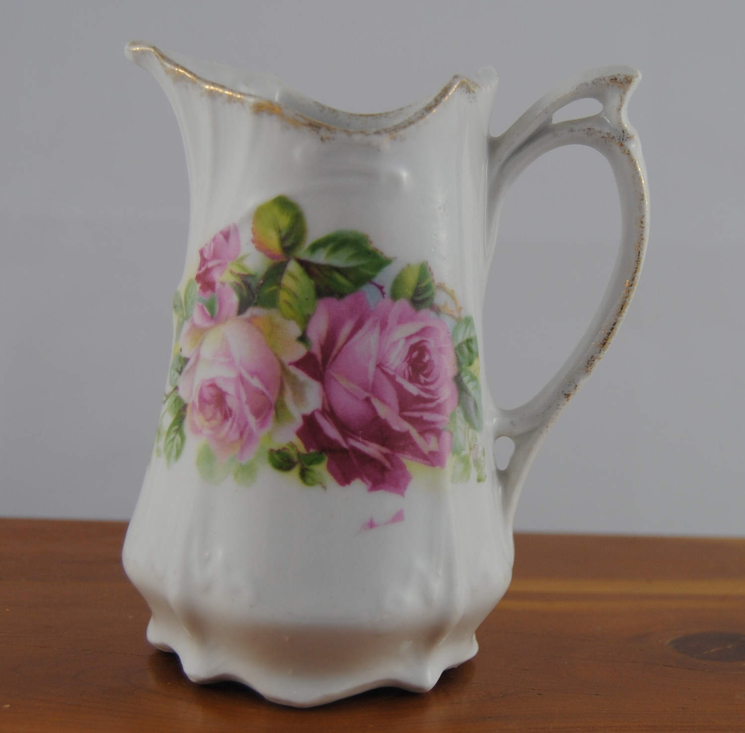 Vintage creamer Porcelain jug Floral design Bavarian Prussian Etsy