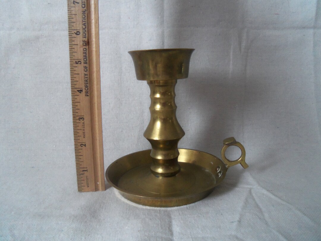 Vintage Candlestick Large Brass Candle Holder Brass Candlestick ...