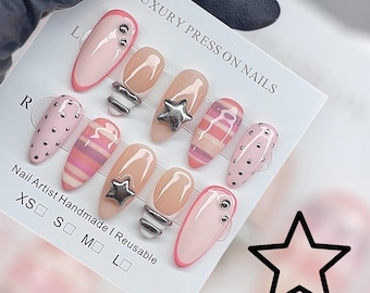 Sternenlichter Pop | Handbemalte Press-Ons