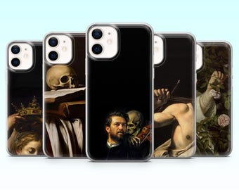 Caravaggio Phone Case Baroque Painting Cover for iPhone 17Pro,16, 15, 14, 13, Samsung S25, S24, S23Fe, S22, A16, A26, A56, Pixel 10, 9Pro, 8